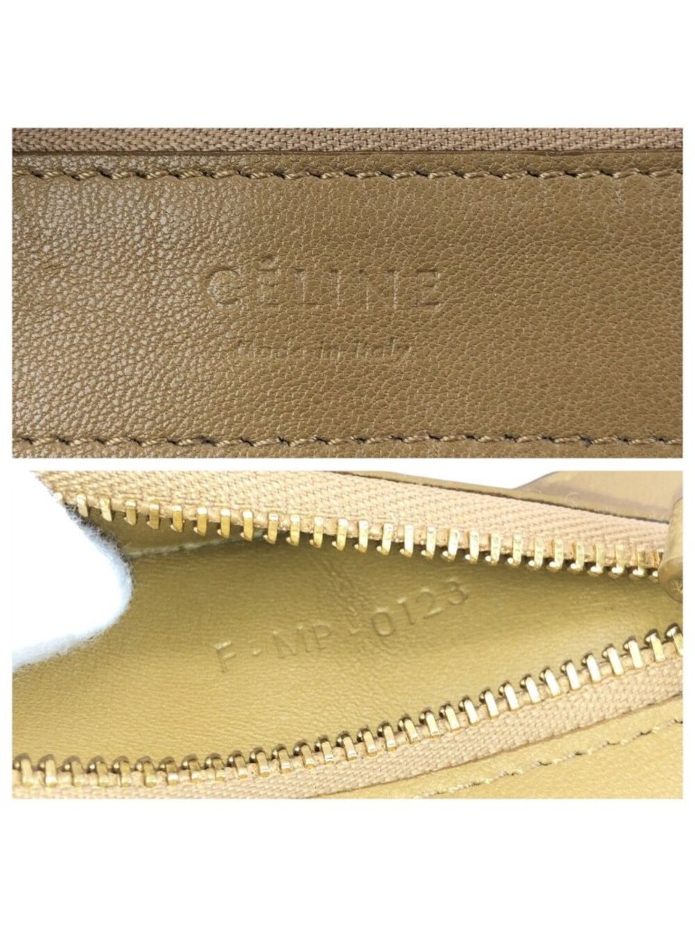Celine Horizontal Cabas Bicolor Beige Blue Gold Leather Tote - Picture 4 of 9